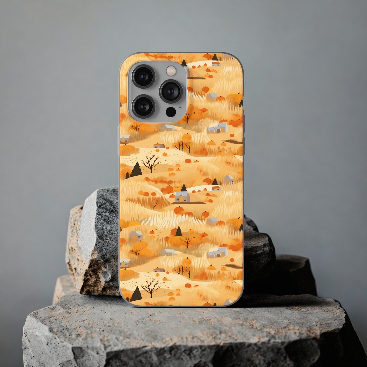 Harvest Homestead: Whimsical Autumn Villages - Flexible Phone Case