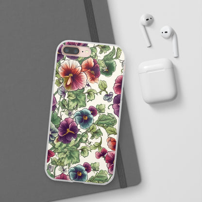 Watercolour Pansy Phone Case - Delicate Floral Elegance - Spring Collection - Flexi Cases Phone Case Pattern Symphony iPhone 8 Plus  