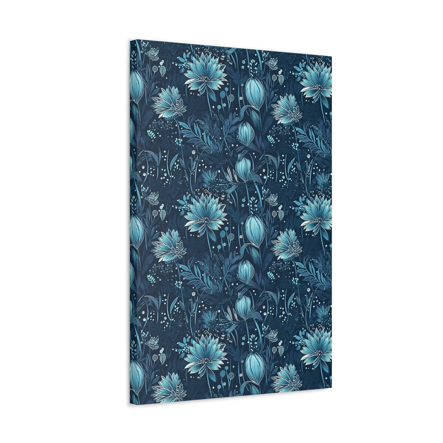 Metallic Blue Scilla - Shimmering Spring Wall Art Canvas