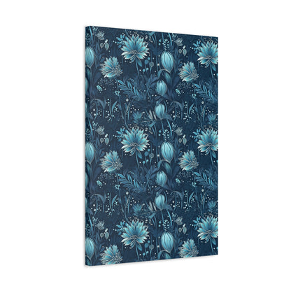 Metallic Blue Scilla - Shimmering Spring Wall Art Canvas