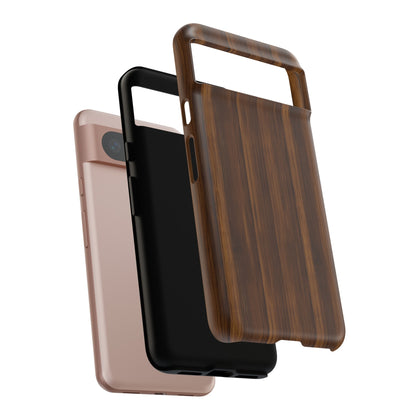 Luxurious Faux Dark Walnut Essence Phone Case - Rich and Refined Natural Wood Design - Tough Cases