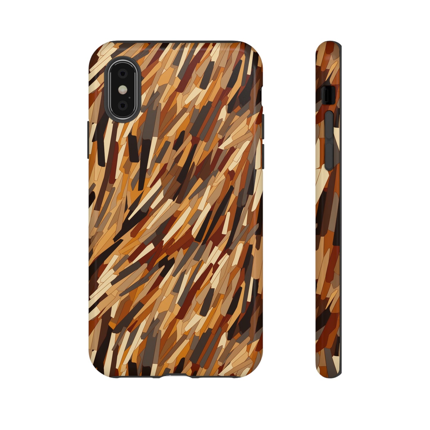 Fragmented Forest: Autumn's Abstract Palette Tough Phone Case