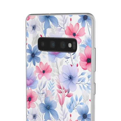 Floral Whispers - Soft Hues of Violets, Pinks, and Blues - Flexi Phone Case Phone Case Pattern Symphony   