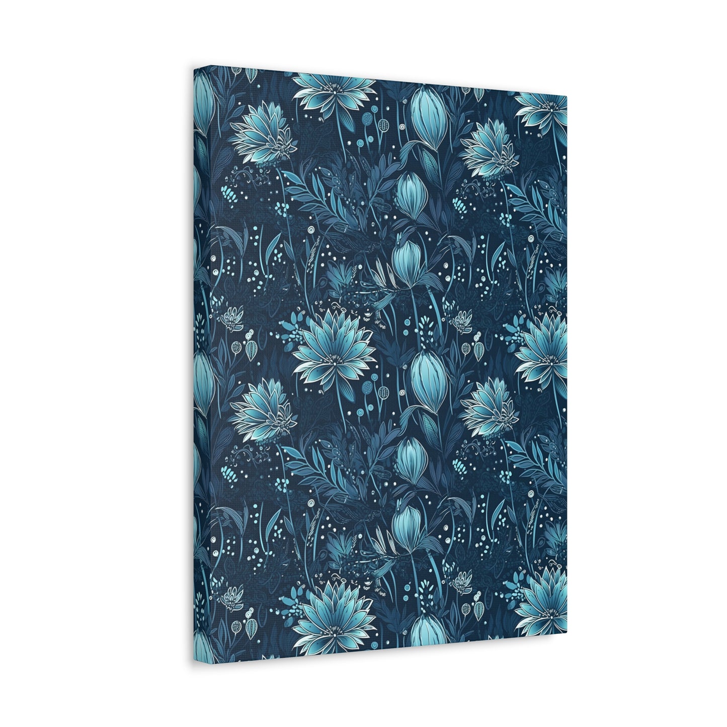 Metallic Blue Scilla - Shimmering Spring Wall Art Canvas