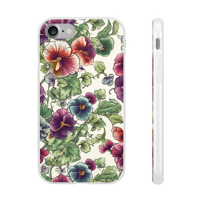 Watercolour Pansy Phone Case - Delicate Floral Elegance - Spring Collection - Flexi Cases Phone Case Pattern Symphony   