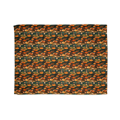 Orange Lotus Whisper: Autumn on the Water - The Ideal Throw for Sofas