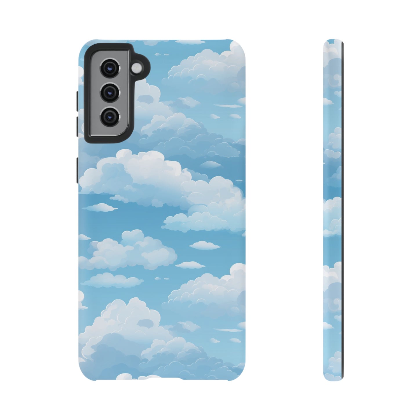 Azure Horizon Phone Case - Majestic Sky & Cloud Pattern - Tough Phone Case