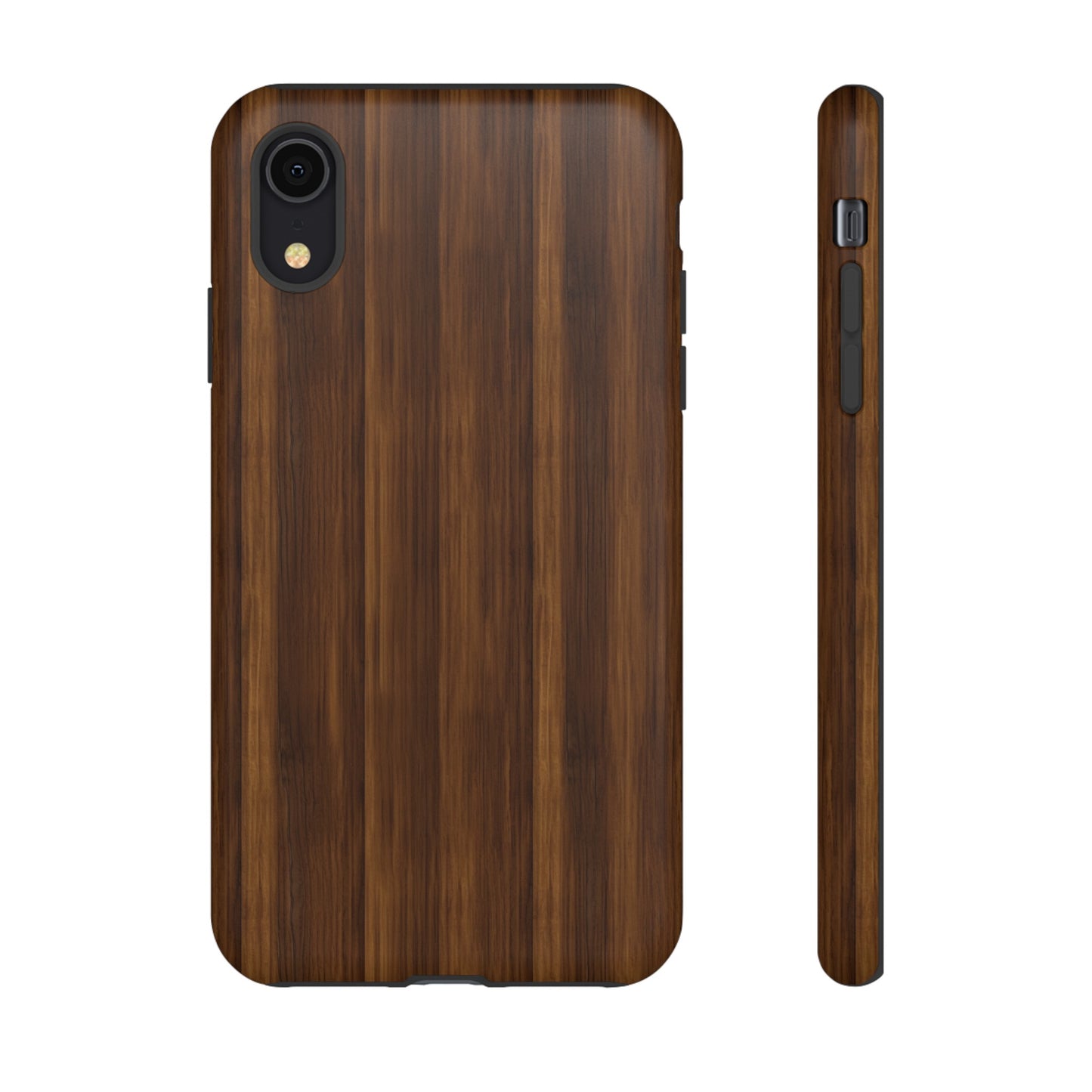 Luxurious Faux Dark Walnut Essence Phone Case - Rich and Refined Natural Wood Design - Tough Cases