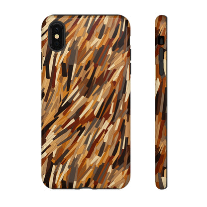 Fragmented Forest: Autumn's Abstract Palette Tough Phone Case