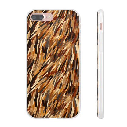 Fragmented Forest: Autumn's Abstract Palette Flexible Phone Case