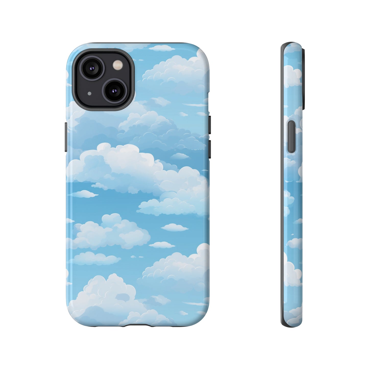 Azure Horizon Phone Case - Majestic Sky & Cloud Pattern - Tough Phone Case