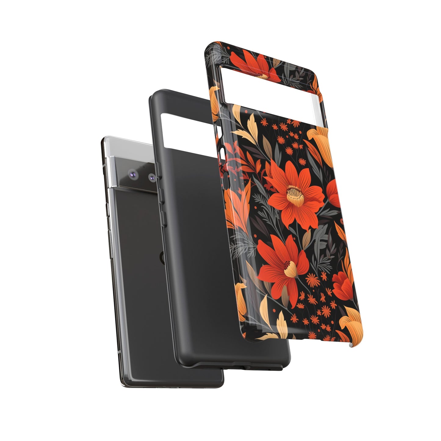 Autumn Blossom Noir: A Dark Floral Canvas Tough Case