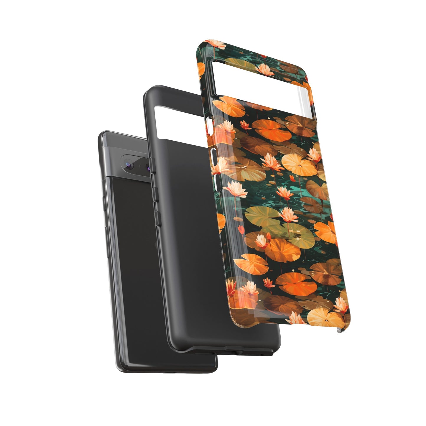 Orange Lotus Whisper: Autumn on the Water - Tough Phone Case