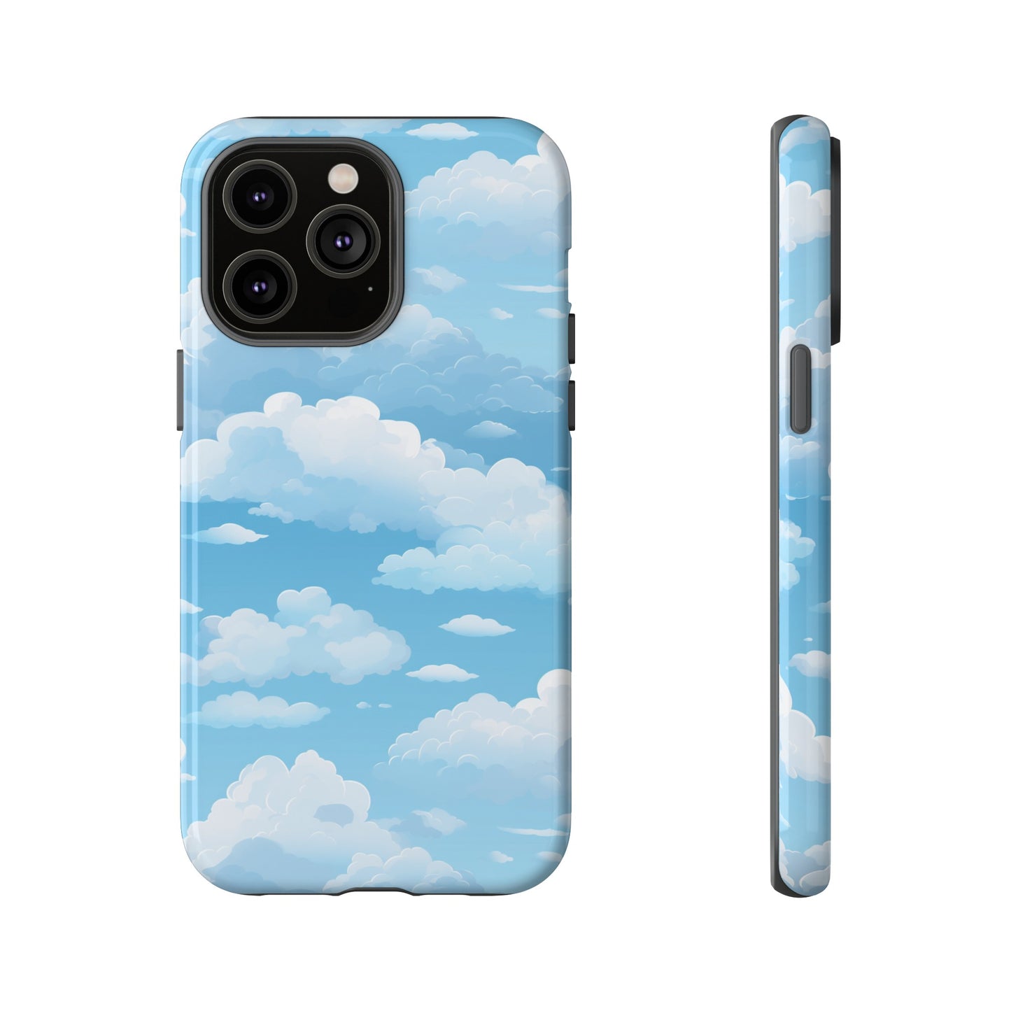 Azure Horizon Phone Case - Majestic Sky & Cloud Pattern - Tough Phone Case