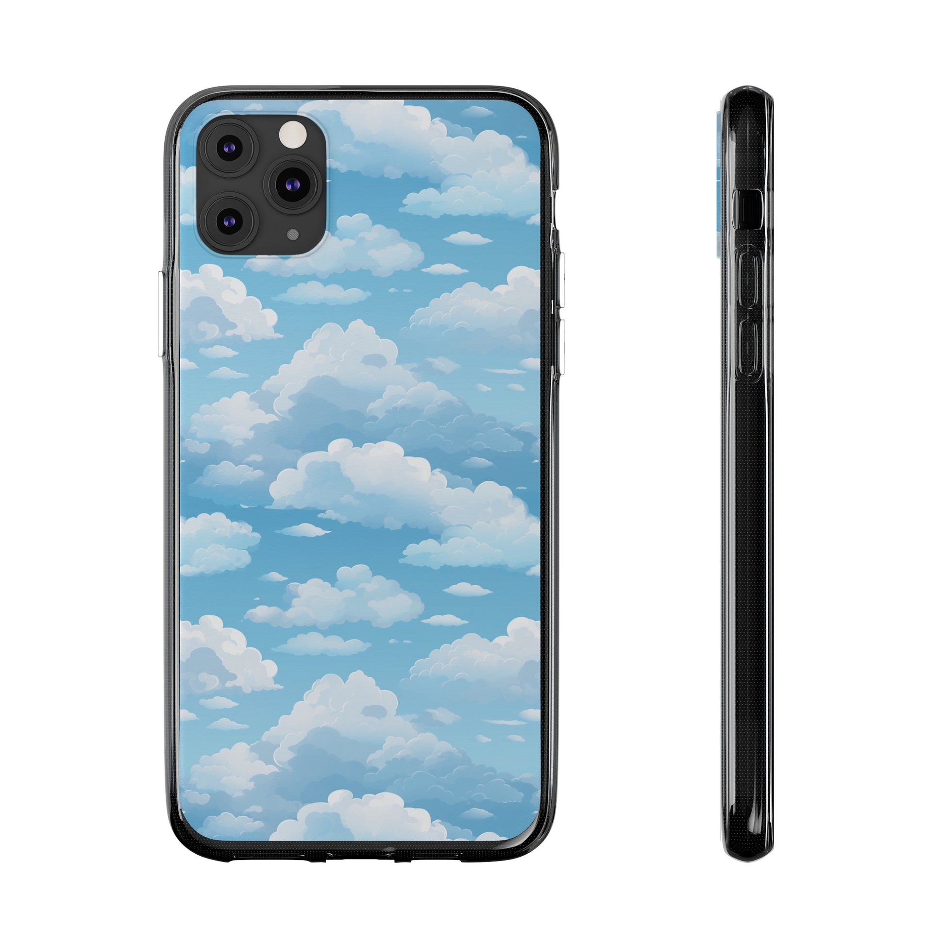 Boundless Azure Horizon - Calm Sky Design Soft Phone Case for IPhone, Samsung, and Google Pixel Phone Case Pattern Symphony   