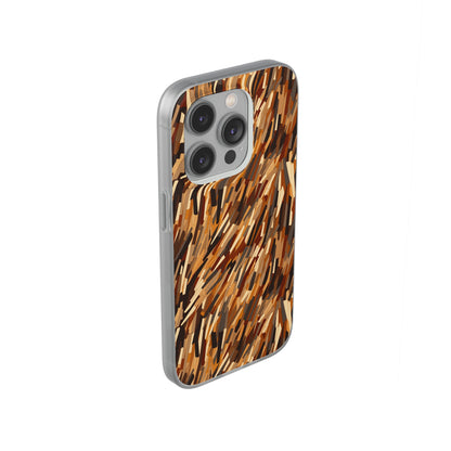 Fragmented Forest: Autumn's Abstract Palette Flexible Phone Case