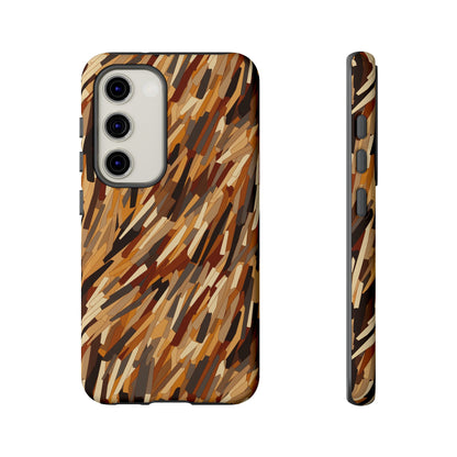 Fragmented Forest: Autumn's Abstract Palette Tough Phone Case