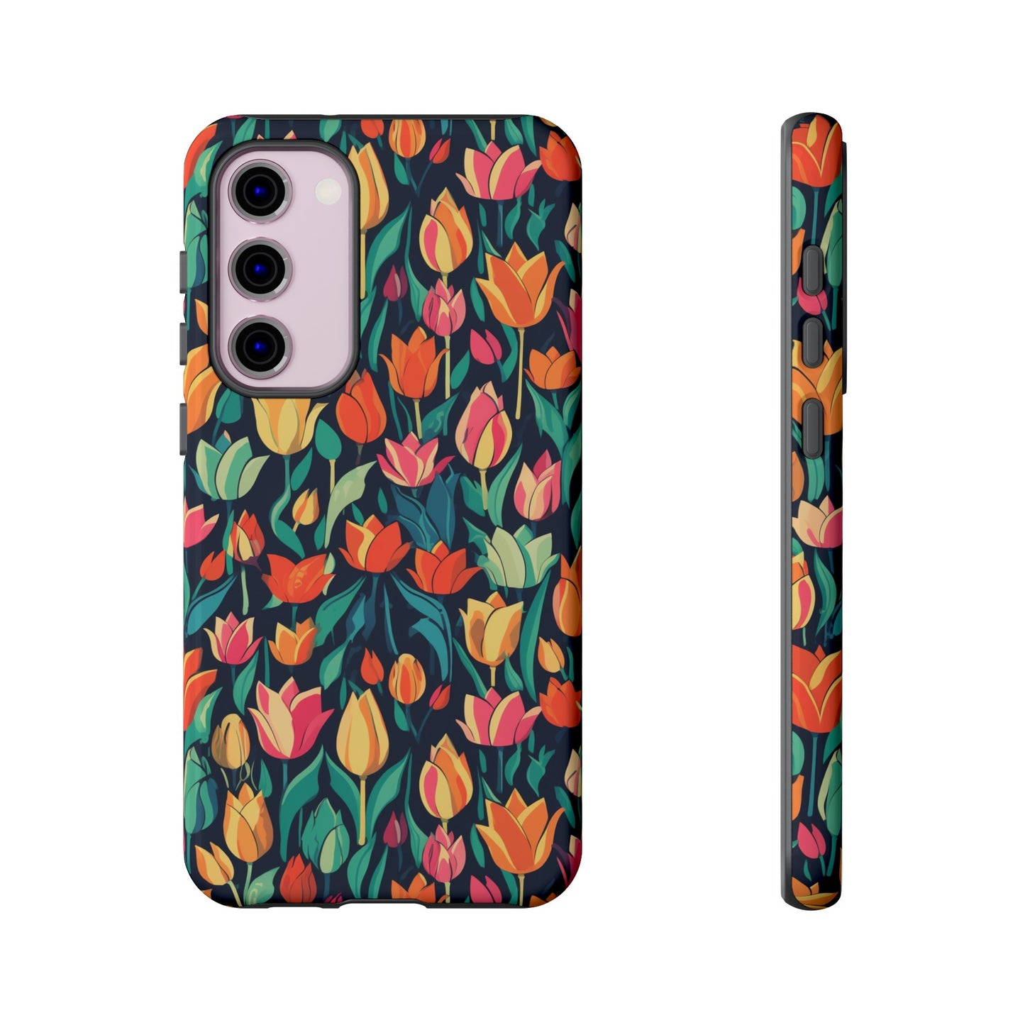 Tulip Medley Tough Phone Case - Vibrant Spring Floral Design