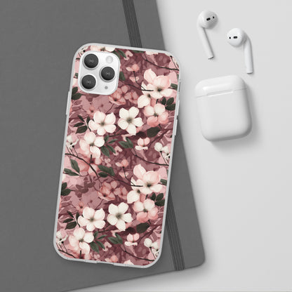 Sparse Dogwood Blossom Phone Case - Elegant Floral Design for Your Smartphone - Flexi Cases Phone Case Pattern Symphony iPhone 11 Pro Max with gift packaging  