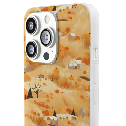 Harvest Homestead: Whimsical Autumn Villages - Flexible Phone Case