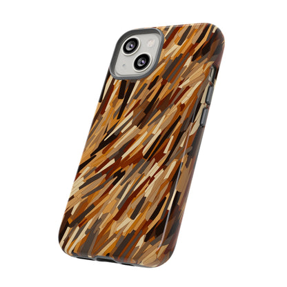 Fragmented Forest: Autumn's Abstract Palette Tough Phone Case