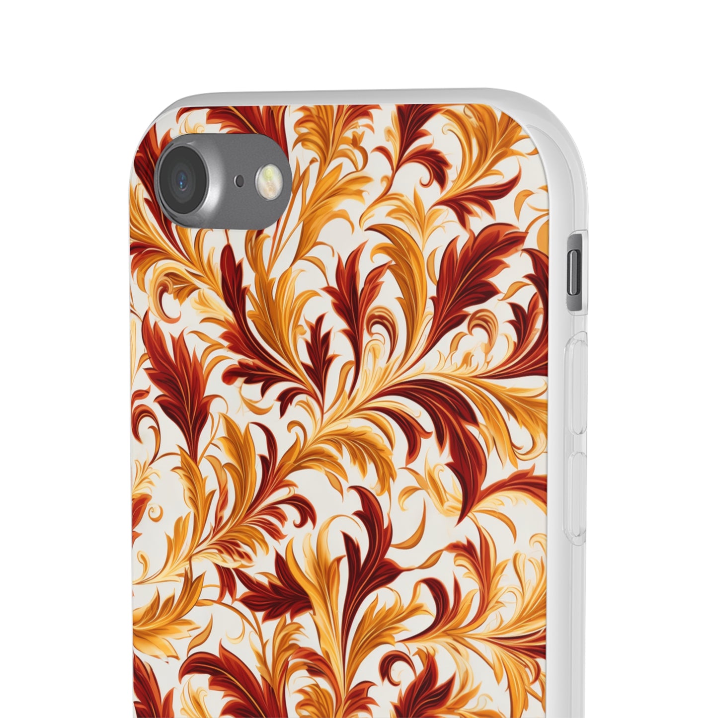 Swirling Autumn: Vortexes of Fall Foliage in Gold and Bronze - Flexible Phone Case