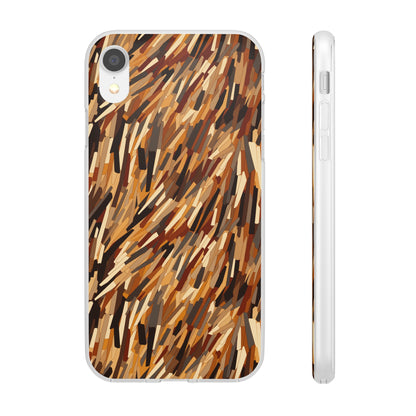 Fragmented Forest: Autumn's Abstract Palette Flexible Phone Case