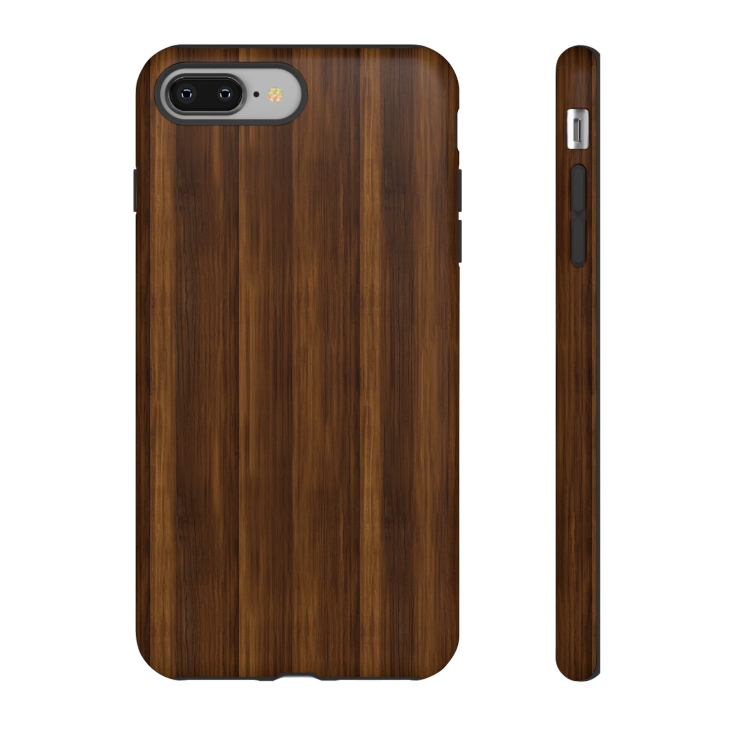 Luxurious Faux Dark Walnut Essence Phone Case - Rich and Refined Natural Wood Design - Tough Cases