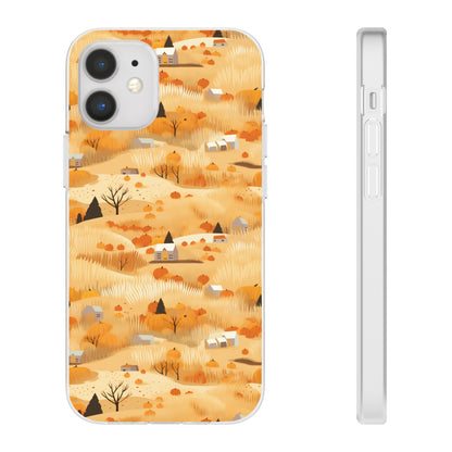 Harvest Homestead: Whimsical Autumn Villages - Flexible Phone Case