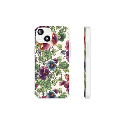 Watercolour Pansy Phone Case - Delicate Floral Elegance - Spring Collection - Flexi Cases Phone Case Pattern Symphony   