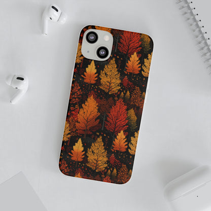 Bronzed Forest: A Chromatic Landscape - Flexible Phone Case