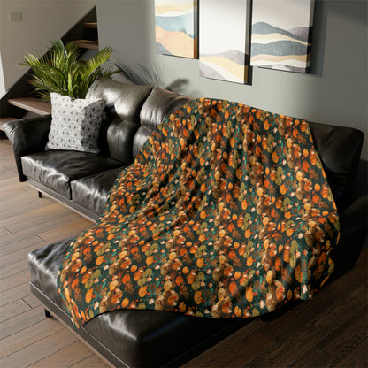 Orange Lotus Whisper: Autumn on the Water - The Ideal Throw for Sofas