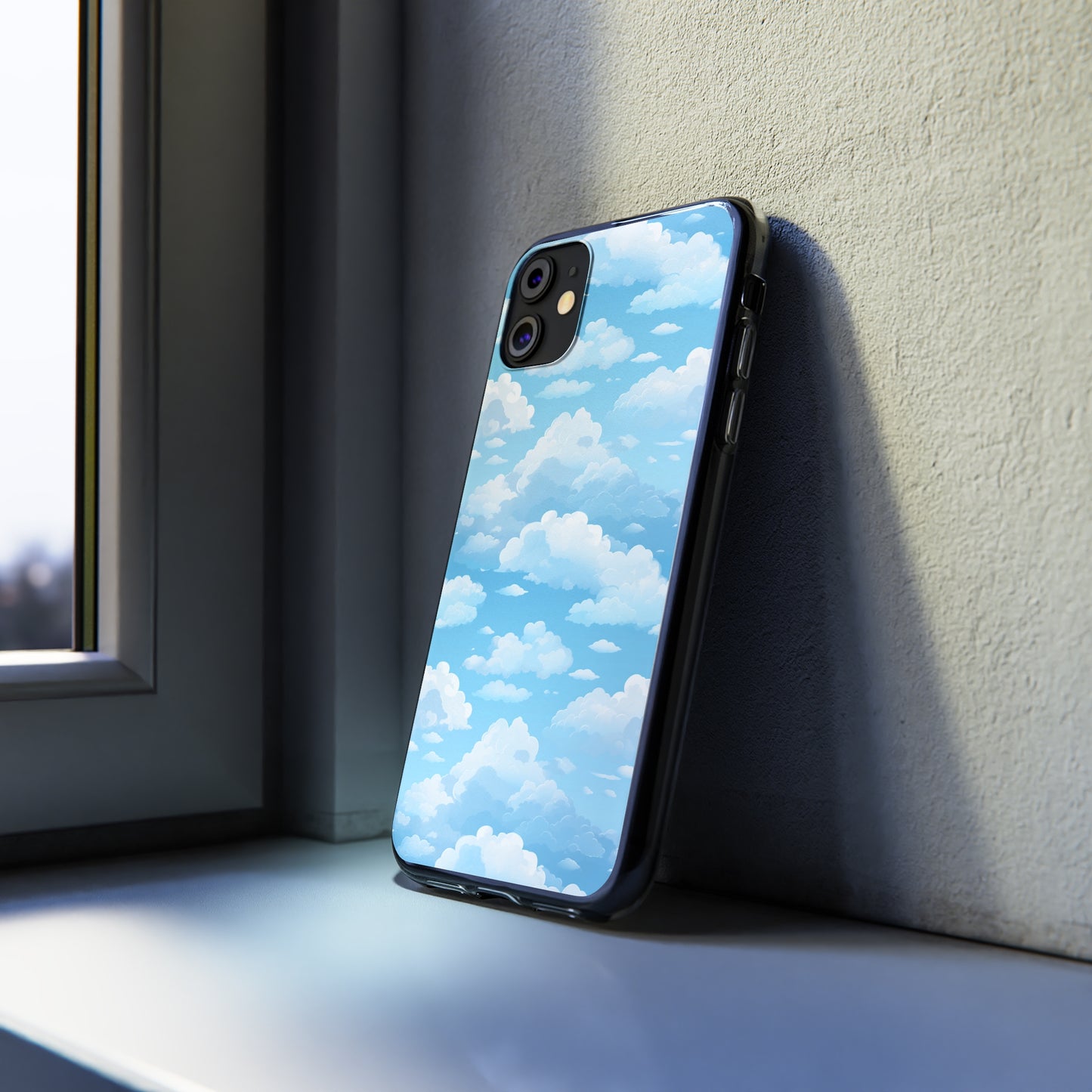 Boundless Azure Horizon - Calm Sky Design Soft Phone Case for IPhone, Samsung, and Google Pixel Phone Case Pattern Symphony   