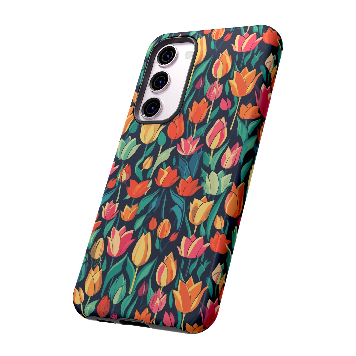 Tulip Medley Tough Phone Case - Vibrant Spring Floral Design