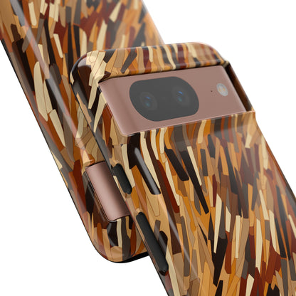 Fragmented Forest: Autumn's Abstract Palette Tough Phone Case