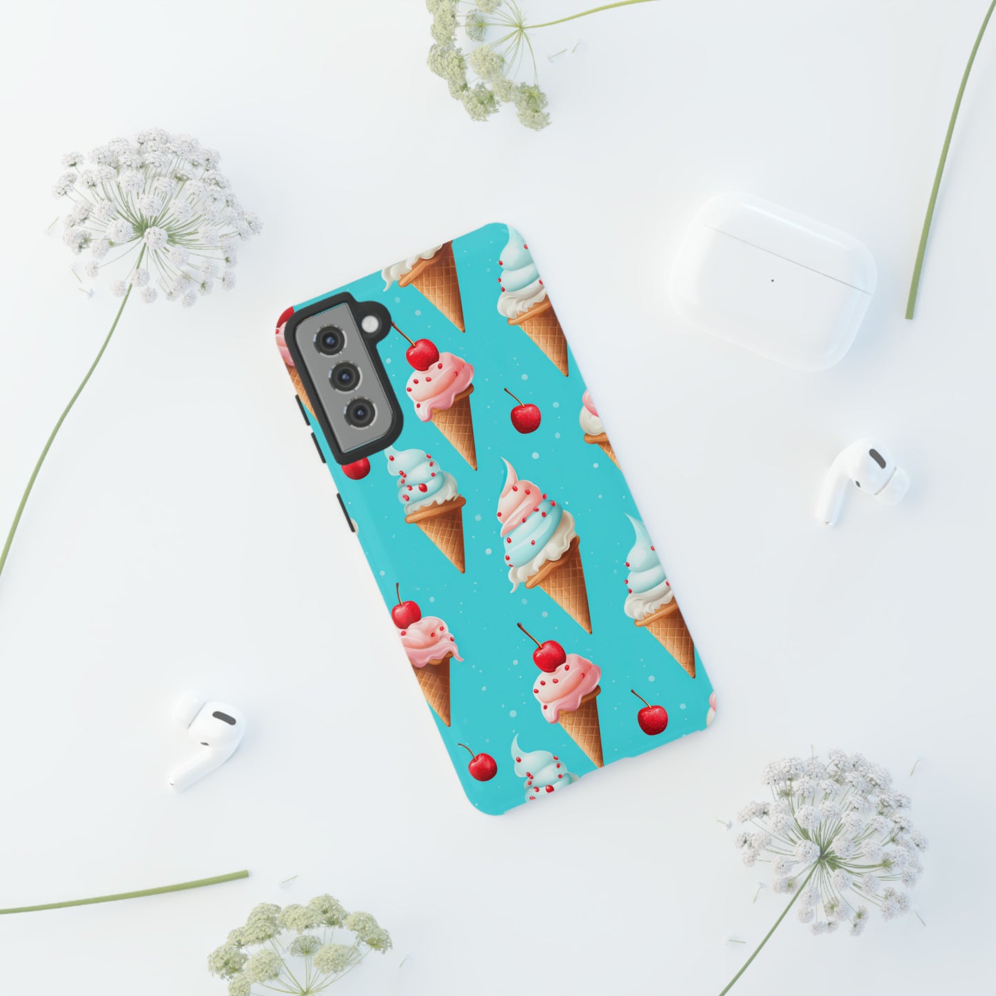 Sundae Funday - Ice Cream Cone Pattern Phone Case - iPhone & Samsung Compatible Phone Case Pattern Symphony Samsung Galaxy S21 Plus Glossy 