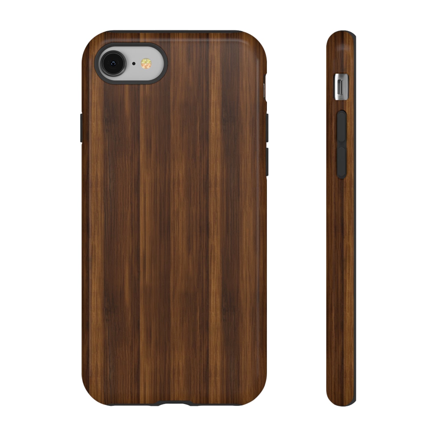 Luxurious Faux Dark Walnut Essence Phone Case - Rich and Refined Natural Wood Design - Tough Cases