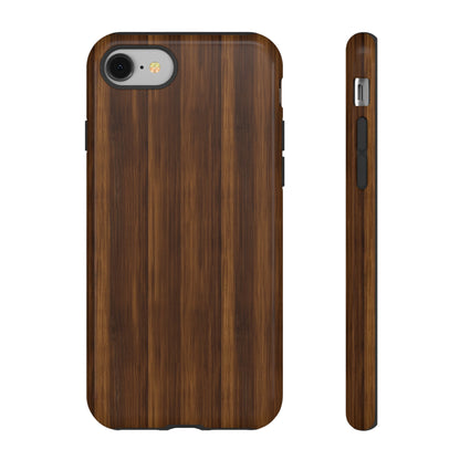 Luxurious Faux Dark Walnut Essence Phone Case - Rich and Refined Natural Wood Design - Tough Cases