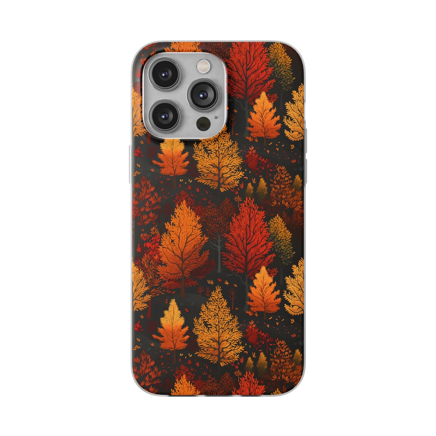 Bronzed Forest: A Chromatic Landscape - Flexible Phone Case