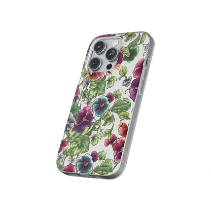 Watercolour Pansy Phone Case - Delicate Floral Elegance - Spring Collection - Flexi Cases Phone Case Pattern Symphony   