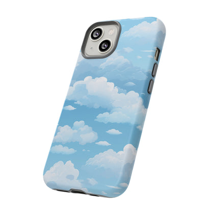 Azure Horizon Phone Case - Majestic Sky & Cloud Pattern - Tough Phone Case