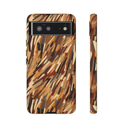 Fragmented Forest: Autumn's Abstract Palette Tough Phone Case