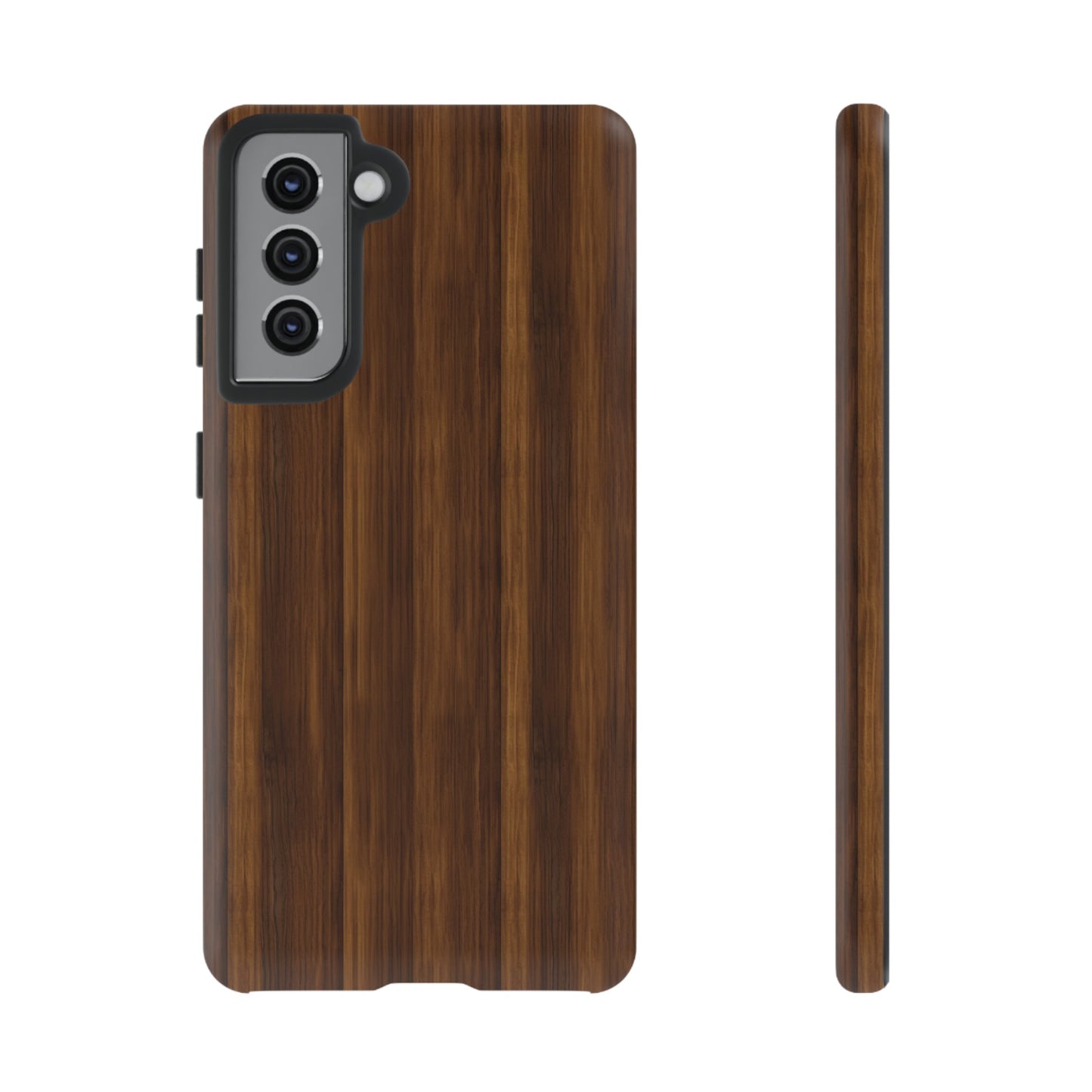 Luxurious Faux Dark Walnut Essence Phone Case - Rich and Refined Natural Wood Design - Tough Cases