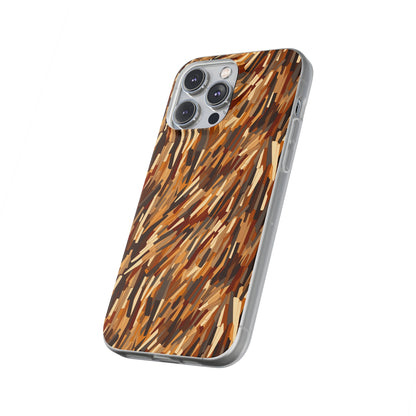 Fragmented Forest: Autumn's Abstract Palette Flexible Phone Case