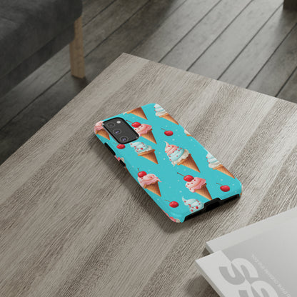 Sundae Funday - Ice Cream Cone Pattern Phone Case - iPhone & Samsung Compatible Phone Case Pattern Symphony Samsung Galaxy S20 FE Glossy 