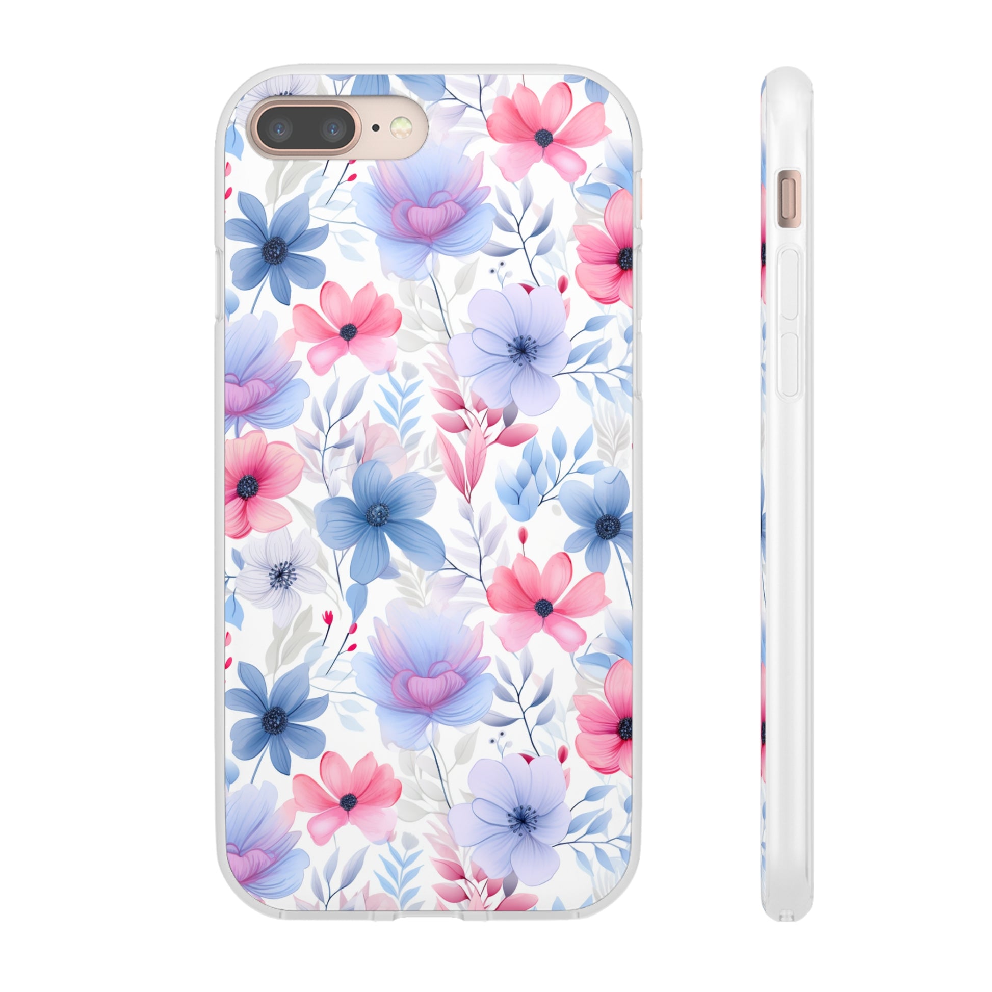 Floral Whispers - Soft Hues of Violets, Pinks, and Blues - Flexi Phone Case Phone Case Pattern Symphony   