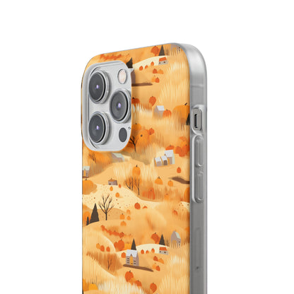 Harvest Homestead: Whimsical Autumn Villages - Flexible Phone Case