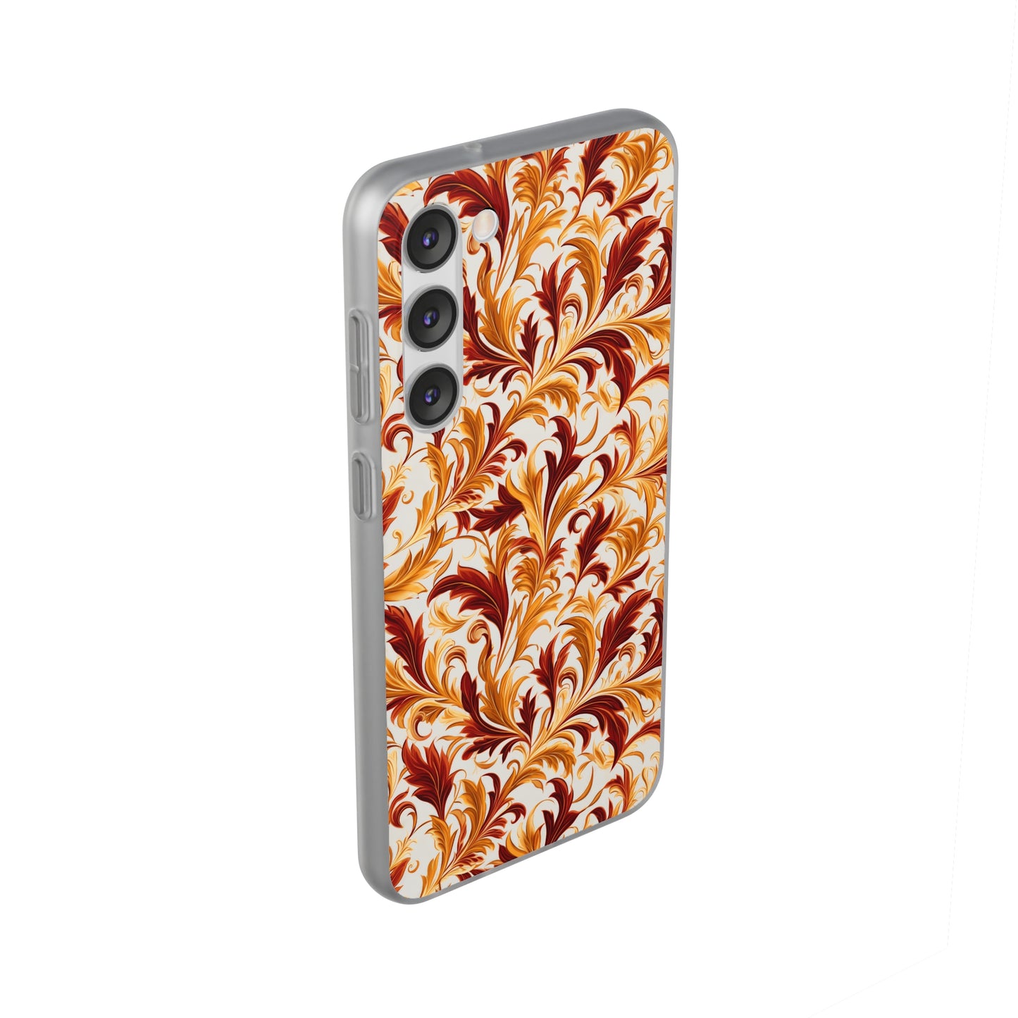 Swirling Autumn: Vortexes of Fall Foliage in Gold and Bronze - Flexible Phone Case