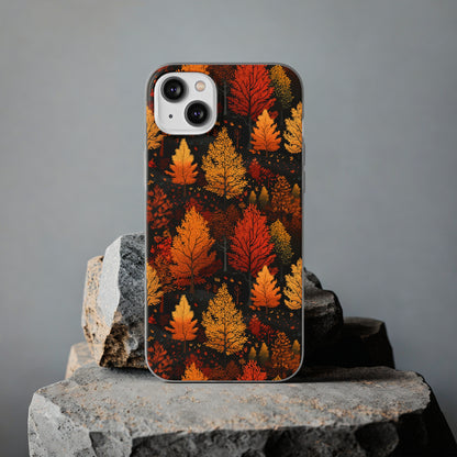 Bronzed Forest: A Chromatic Landscape - Flexible Phone Case