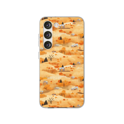 Harvest Homestead: Whimsical Autumn Villages - Flexible Phone Case